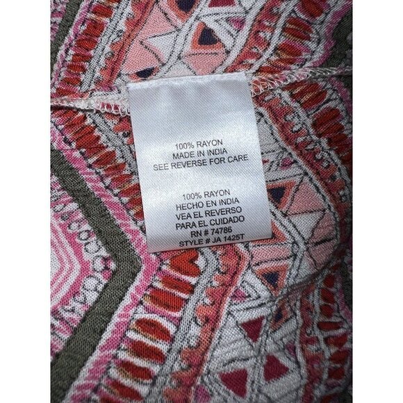 PATRONS OF PEACE Boho Hippy Festival Floral Front Tassel Sleeveless Top - Picture 8 of 9